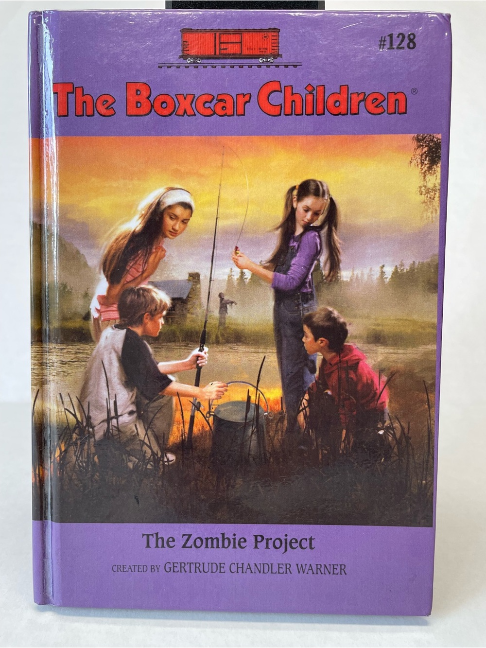 #128 The Boxcar Children Zombie Project Book Hardback Purple